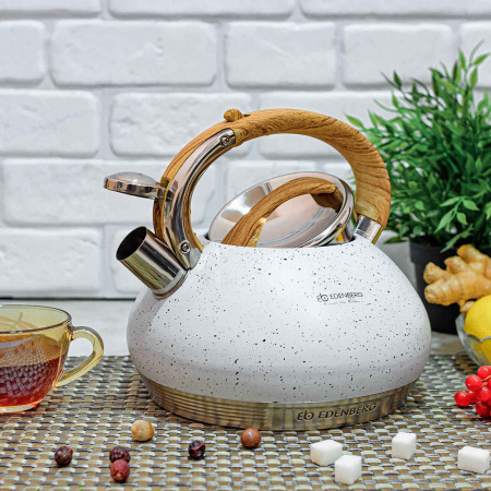 Чайник мраморный со свистком 3л Edenberg ЕВ 8811 ✅ картинка - Интернет-магазин ✅ Fortuna-opt.com.ua. ✅ Чайник мраморный со свистком 3л Edenberg ЕВ 8811 ✅ базовая цена $23.06 ✔ Опт ✔ Скидки ✔ Заходите! - Интернет-магазин ✅ Фортуна-опт ✅
