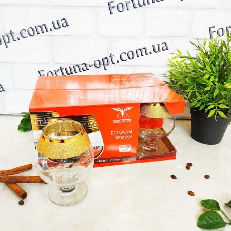 Набор бокалов для коньяка и бренди 6 шт Золотой карат KAV  22-188 400 мл ✅ базовая цена 390.10 грн. ✔ Опт ✔ Скидки ✔ Заходите! - Интернет-магазин ✅ Фортуна-опт ✅