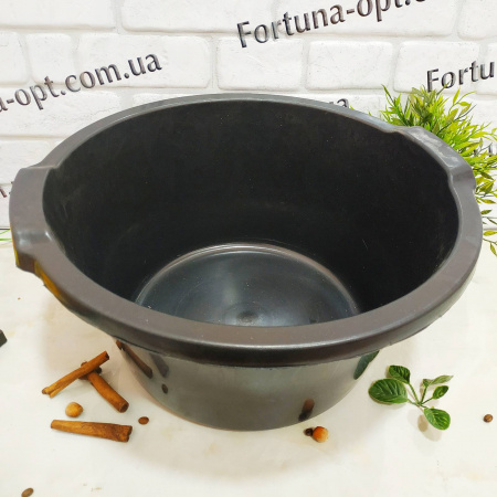 Таз 19л хозяйственный черный 0129 ✅ базовая цена 113.25 грн. ✔ Опт ✔ Скидки ✔ Заходите! - Интернет-магазин ✅ Фортуна-опт ✅