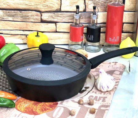  Сковорода глубокая с диамантовым покрытием 28 см Edenberg EB - 3493 ✅ базовая цена $23.11 ✔ Опт ✔ Скидки ✔ Заходите! - Интернет-магазин ✅ Фортуна-опт ✅