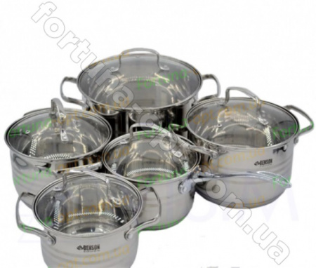 Набор кастрюль из нержавеющей стали Benson BN - 203➜ Опт и розница ✅ актуальная цена -Интернет магазин ✅ Фортуна ✅