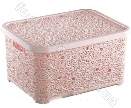 Корзина с крышкой пластиковая Ажур 6 л 0744 ✅ базовая цена 40.73 грн. ✔ Опт ✔ Скидки ✔ Заходите! - Интернет-магазин ✅ Фортуна-опт ✅