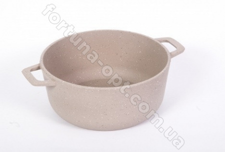 Казан - кастрюля со стеклянной крышкой светло - серый гранит Талко AA 3206 - 6 л ✅ базовая цена 610.71 грн. ✔ Опт ✔ Скидки ✔ Заходите! - Интернет-магазин ✅ Фортуна-опт ✅