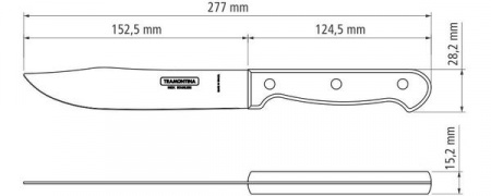 Нож для мяса в блистере 152 мм Трамонтина POLYWOOD красная деревянная ручка - 21126/176 ✅ базовая цена 278.83 грн. ✔ Опт ✔ Скидки ✔ Заходите! - Интернет-магазин ✅ Фортуна-опт ✅