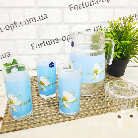 Кувшин 1,6 л + 6 стаканов 270 мл Люминарк 7 предметов OLIVIA BLUE 4807 ✅ базовая цена 424.33 грн. ✔ Опт ✔ Скидки ✔ Заходите! - Интернет-магазин ✅ Фортуна-опт ✅