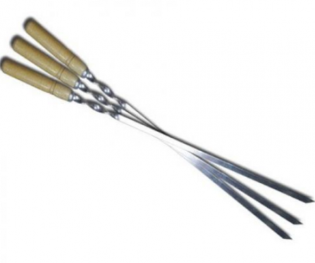 Шампур с деревянной ручкой 1 шт 600*10*2мм Stenson - 0060 ✅ базовая цена $0.64 ✔ Опт ✔ Скидки ✔ Заходите! - Интернет-магазин ✅ Фортуна-опт ✅