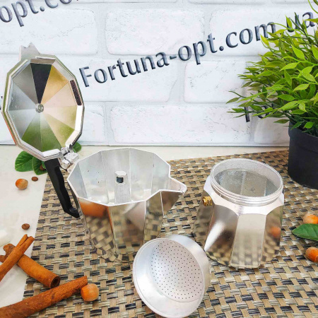 Гейзерная кофеварка (алюминий) 6 ч A-Plus - 2082 ✅ базовая цена $5.97 ✔ Опт ✔ Скидки ✔ Заходите! - Интернет-магазин ✅ Фортуна-опт ✅