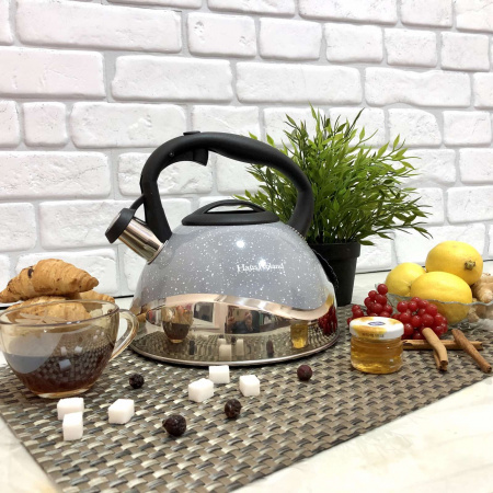 Чайник нержавеющий со свистком 3л Top-Kitchen- 784 ✅ базовая цена $21.67 ✔ Опт ✔ Скидки ✔ Заходите! - Интернет-магазин ✅ Фортуна-опт ✅