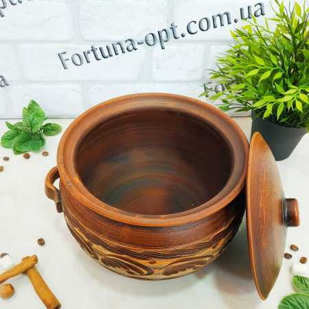 Супник средний 3л резной красная глина 7783 ✅ базовая цена 182.34 грн. ✔ Опт ✔ Скидки ✔ Заходите! - Интернет-магазин ✅ Фортуна-опт ✅