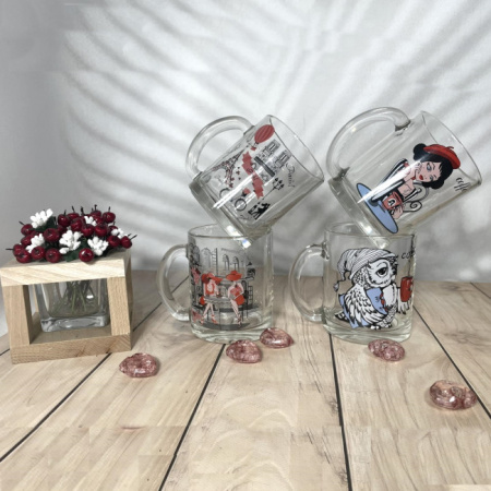 Чашка стекло 320 мл "Coffe time" 8132-1208 ✅ базовая цена 46.63 грн. ✔ Опт ✔ Скидки ✔ Заходите! - Интернет-магазин ✅ Фортуна-опт ✅