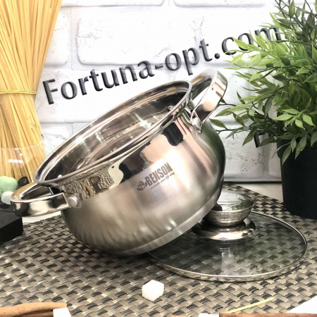 Кастрюля из нержавеющей стали с пятислойным дном Benson 597 - 3,9 л ✅ базовая цена $12.61 ✔ Опт ✔ Скидки ✔ Заходите! - Интернет-магазин ✅ Фортуна-опт ✅