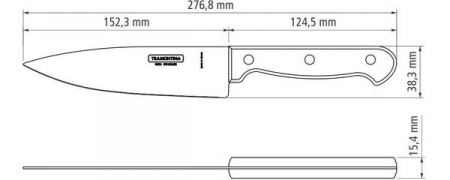 Нож поварской в блистере 152 мм Трамонтина POLYWOOD красная деревянная ручка - 21131/176 ✅ базовая цена 364.08 грн. ✔ Опт ✔ Скидки ✔ Заходите! - Интернет-магазин ✅ Фортуна-опт ✅