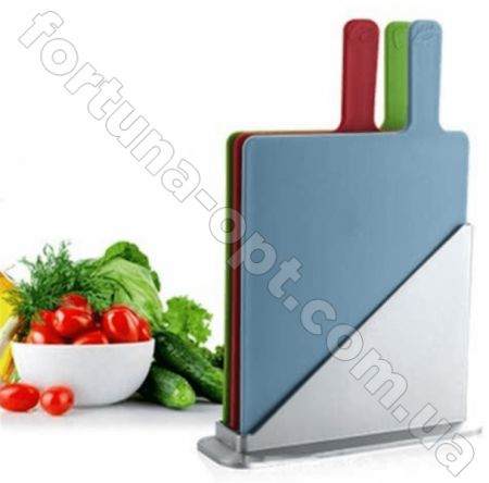 Набор разделочных досок на подставке  3 шт  A-Plus -0303 ✅ базовая цена $11.71 ✔ Опт ✔ Скидки ✔ Заходите! - Интернет-магазин ✅ Фортуна-опт ✅