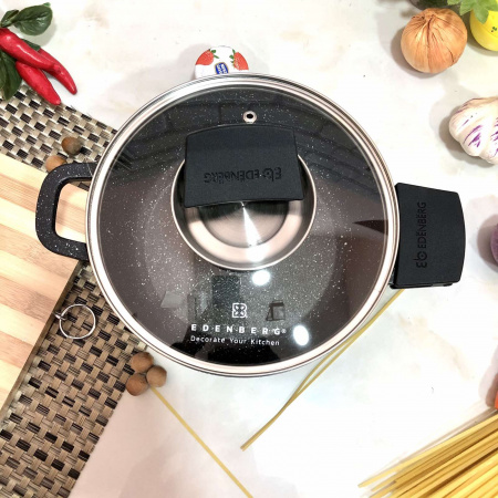 Казан - кастрюля с крышкой Edenberg EB - 8118 - 4,4 л - 24 см ✅ базовая цена $26.34 ✔ Опт ✔ Скидки ✔ Заходите! - Интернет-магазин ✅ Фортуна-опт ✅