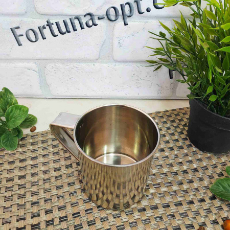 Кружка из нержавеющей стали 9 см A-Plus - 0274 ✅ базовая цена $0.96 ✔ Опт ✔ Скидки ✔ Заходите! - Интернет-магазин ✅ Фортуна-опт ✅