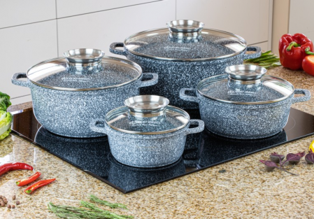 Набор посуды с мраморным покрытием Edenberg EB - 8035✅базовая цена$66.62✔Опт✔Скидки✔Заходите! - Интернет-магазин ✅Фортуна-опт ✅