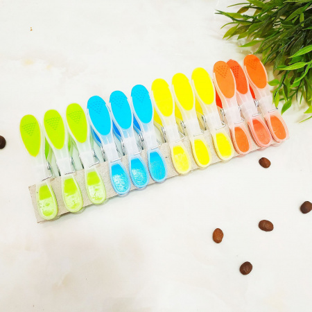 Прищепка силикон 12 шт 9412 ✅ базовая цена 53.40 грн. ✔ Опт ✔ Скидки ✔ Заходите! - Интернет-магазин ✅ Фортуна-опт ✅