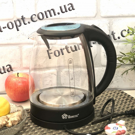 Электрочайник стекло 1,8 л Domotec 8110 Черный ✅ базовая цена $12.24 ✔ Опт ✔ Скидки ✔ Заходите! - Интернет-магазин ✅ Фортуна-опт ✅