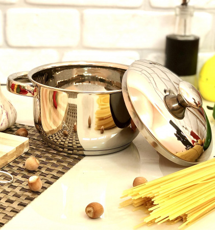 Кастрюля нержавеющая Empire - 5048 - 1,5 л ✅ картинка - Интернет-магазин ✅ Fortuna-opt.com.ua. ✅ Кастрюля нержавеющая Empire - 5048 - 1,5 л ✅ базовая цена $8.94 ✔ Опт ✔ Скидки ✔ Заходите! - Интернет-магазин ✅ Фортуна-опт ✅