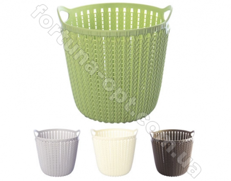 Корзина-плетенка с ручками пластик 20*18 см - Stenson - 85457 ✅ базовая цена $1.56 ✔ Опт ✔ Скидки ✔ Заходите! - Интернет-магазин ✅ Фортуна-опт ✅