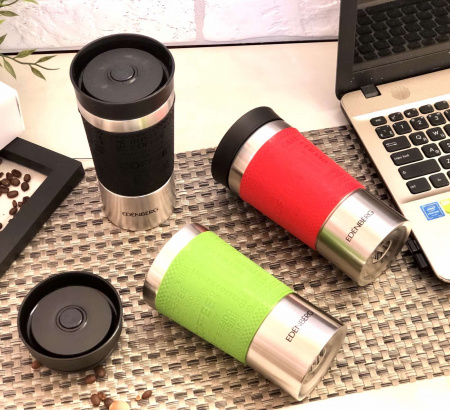 Термокружка с силиконовым держателем Edenberg EB - 632 - 0,38 л ➜ фото ➜ розн цена $6.33 - Интернет-магазин ✅ Fortuna-opt.com.ua. ✅