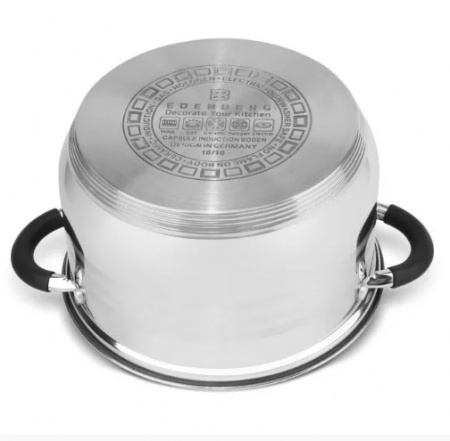 Набор нержавеющих кастрюль 3 шт. Edenberg EB - 2411 ✅ картинка - Интернет-магазин ✅ Fortuna-opt.com.ua. ✅ Набор нержавеющих кастрюль 3 шт. Edenberg EB - 2411➜ Опт и розница ✅ актуальная цена -Интернет магазин ✅ Фортуна ✅