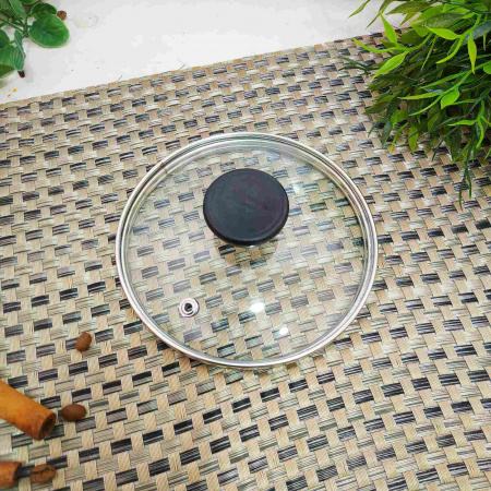 Крышка стеклянная для сковороды с ручкой A - Plus - 0018 - 18 см ✅ базовая цена $1.49 ✔ Опт ✔ Скидки ✔ Заходите! - Интернет-магазин ✅ Фортуна-опт ✅