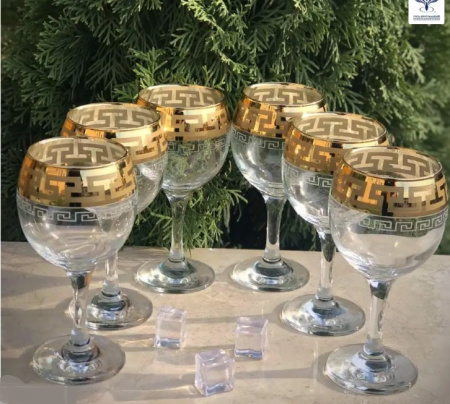 Набор бокалов для вина 280 мл Греческий узор GE 01-1688 6 шт ✅ базовая цена 228.20 грн. ✔ Опт ✔ Скидки ✔ Заходите! - Интернет-магазин ✅ Фортуна-опт ✅