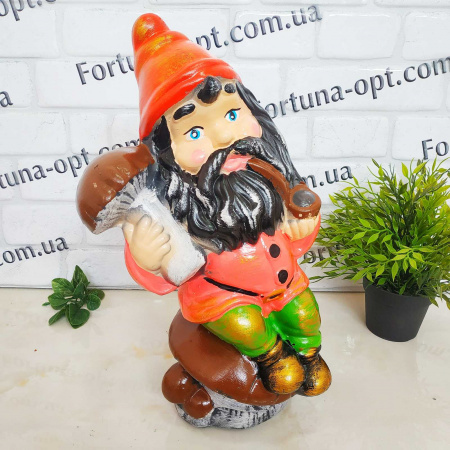 Гном на грибе керамический 1704 ✅ картинка - Интернет-магазин ✅ Fortuna-opt.com.ua. ✅ Гном на грибе керамический 1704 ✅ базовая цена 168.86 грн. ✔ Опт ✔ Скидки ✔ Заходите! - Интернет-магазин ✅ Фортуна-опт ✅