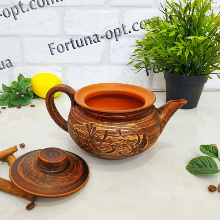 Чайник заварочный из красной глины 0,5 л - 7751 ✅ картинка - Интернет-магазин ✅ Fortuna-opt.com.ua. ✅ Чайник заварочный из красной глины 0,5 л - 7751 ✅ базовая цена 174.05 грн. ✔ Опт ✔ Скидки ✔ Заходите! - Интернет-магазин ✅ Фортуна-опт ✅