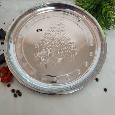 Разнос нержавеющий 32 см - 1734 ✅ базовая цена 62.52 грн. ✔ Опт ✔ Скидки ✔ Заходите! - Интернет-магазин ✅ Фортуна-опт ✅