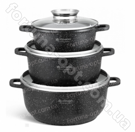 Набор посуды с гранитным покрытием Edenberg EB - 3984 ✅ базовая цена $46.22 ✔ Опт ✔ Скидки ✔ Заходите! - Интернет-магазин ✅ Фортуна-опт ✅