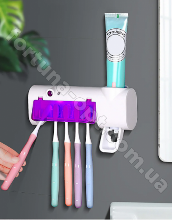 Диспенсер для зубных щеток с дозатором  светящийся TV 000190 ✅ базовая цена $5.97 ✔ Опт ✔ Скидки ✔ Заходите! - Интернет-магазин ✅ Фортуна-опт ✅