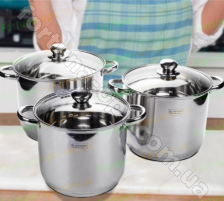 Набор больших кастрюль Edenberg EB - 525➜ Опт и розница ✅ актуальная цена -Интернет магазин ✅ Фортуна ✅