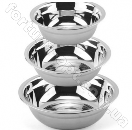 Миска из нержавейки 28 см A-Plus - 0878  ✅ базовая цена $1.82 ✔ Опт ✔ Скидки ✔ Заходите! - Интернет-магазин ✅ Фортуна-опт ✅