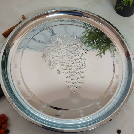 Поднос из нержавеющей стали круглый д-38 (Ш) 1737 ✅ базовая цена 78.04 грн. ✔ Опт ✔ Скидки ✔ Заходите! - Интернет-магазин ✅ Фортуна-опт ✅