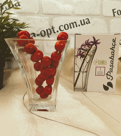 Ваза стекло "Ботаника" 140мм 80147 ✅ базовая цена 180.57 грн. ✔ Опт ✔ Скидки ✔ Заходите! - Интернет-магазин ✅ Фортуна-опт ✅