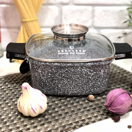 Казан - кастрюля с гранитным покрытием Edenberg EB - 3972 - 3,7 л - 22 см ✅ базовая цена $26.19 ✔ Опт ✔ Скидки ✔ Заходите! - Интернет-магазин ✅ Фортуна-опт ✅