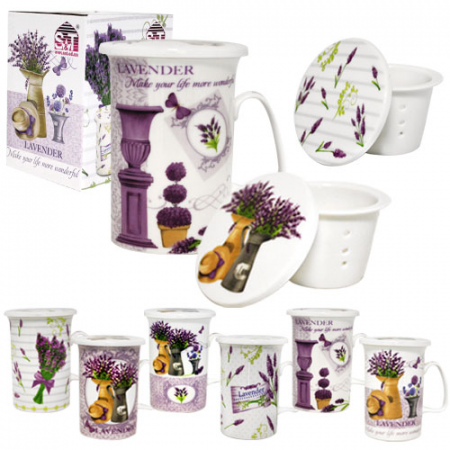 Чашка заварочная фарфор 320 мл Лаванда 2052-2  ✅ базовая цена 126.63 грн. ✔ Опт ✔ Скидки ✔ Заходите! - Интернет-магазин ✅ Фортуна-опт ✅