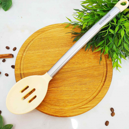 Ложка с дырками силиконовая кухонная Bergner - BG 3362 ✅ базовая цена $3.71 ✔ Опт ✔ Скидки ✔ Заходите! - Интернет-магазин ✅ Фортуна-опт ✅