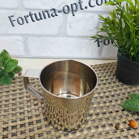 Кружка из нержавеющей стали 11 см A-Plus - 0276 ✅ базовая цена $1.21 ✔ Опт ✔ Скидки ✔ Заходите! - Интернет-магазин ✅ Фортуна-опт ✅