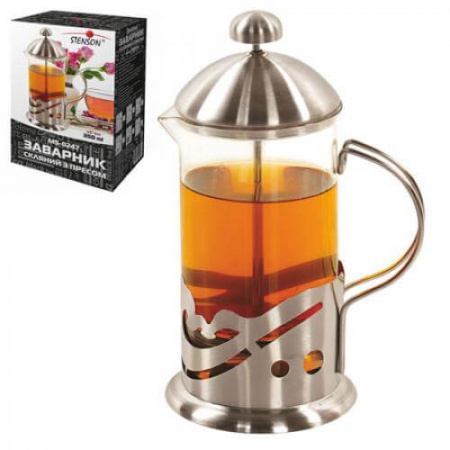 Заварник френч - пресс 350 мл Stenson - 0247 ✅ базовая цена $3.21 ✔ Опт ✔ Скидки ✔ Заходите! - Интернет-магазин ✅ Фортуна-опт ✅