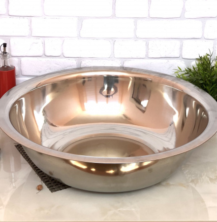 Миска из нержавеющей стали A-Plus - 0742 (42 см) ✅ базовая цена $4.82 ✔ Опт ✔ Скидки ✔ Заходите! - Интернет-магазин ✅ Фортуна-опт ✅