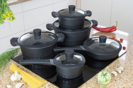 Набор посуды Edenberg EB - 9186 - 10пр, мраморное покрытие ✅ базовая цена $120.77 ✔ Опт ✔ Скидки ✔ Заходите! - Интернет-магазин ✅ Фортуна-опт ✅