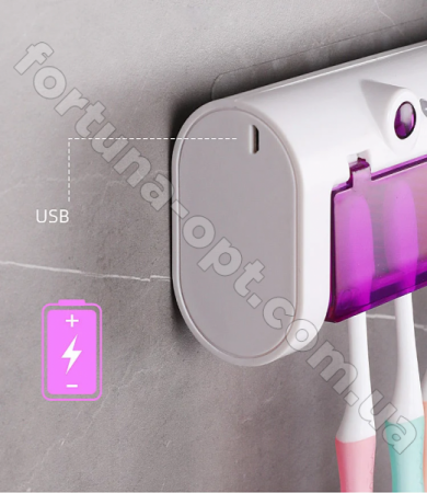 Диспенсер для зубных щеток с дозатором  светящийся TV 000190 ✅ базовая цена $5.97 ✔ Опт ✔ Скидки ✔ Заходите! - Интернет-магазин ✅ Фортуна-опт ✅