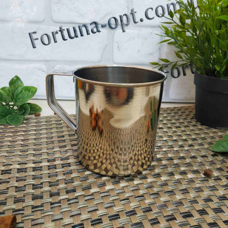 Кружка из нержавеющей стали 10 см A-Plus - 0275 ✅ базовая цена $1.15 ✔ Опт ✔ Скидки ✔ Заходите! - Интернет-магазин ✅ Фортуна-опт ✅