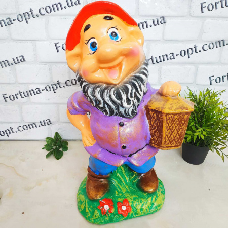 Гном с фонарем керамический 1808 ✅ картинка - Интернет-магазин ✅ Fortuna-opt.com.ua. ✅  Гном с фонарем керамический 1808 ✅ базовая цена 417.36 грн. ✔ Опт ✔ Скидки ✔ Заходите! - Интернет-магазин ✅ Фортуна-опт ✅