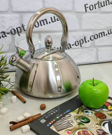 Чайник со свистком (нержавейка) 3 л A-Plus - 1376 ✅ базовая цена $12.27 ✔ Опт ✔ Скидки ✔ Заходите! - Интернет-магазин ✅ Фортуна-опт ✅