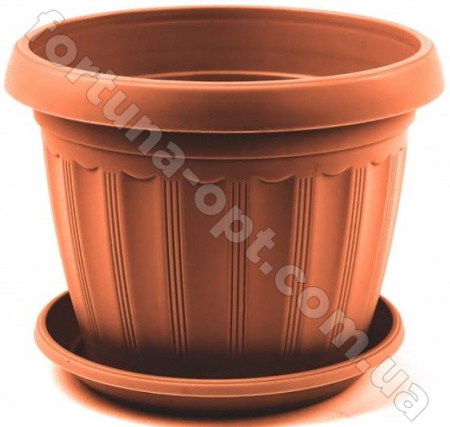 Горшок цветочный Терра 12*9 см - 0325 ✅ базовая цена 10.92 грн. ✔ Опт ✔ Скидки ✔ Заходите! - Интернет-магазин ✅ Фортуна-опт ✅