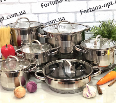Набор посуды Edenberg с глубокой сковородой EB - 2120 ✅ картинка - Интернет-магазин ✅ Fortuna-opt.com.ua. ✅ Набор посуды Edenberg с глубокой сковородой EB - 2120➜ Опт и розница ✅ актуальная цена -Интернет магазин ✅ Фортуна ✅